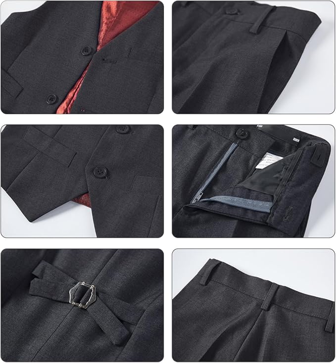 Boys Vest Set Formal Dress Suits Wedding Outfit Dresswear