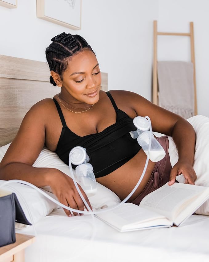 Kindred Bravely Sublime Sleep Pumping Bra Hands Free, Adjustable Pumping & Nursing Bra with EasyClip for All Breast Pumps