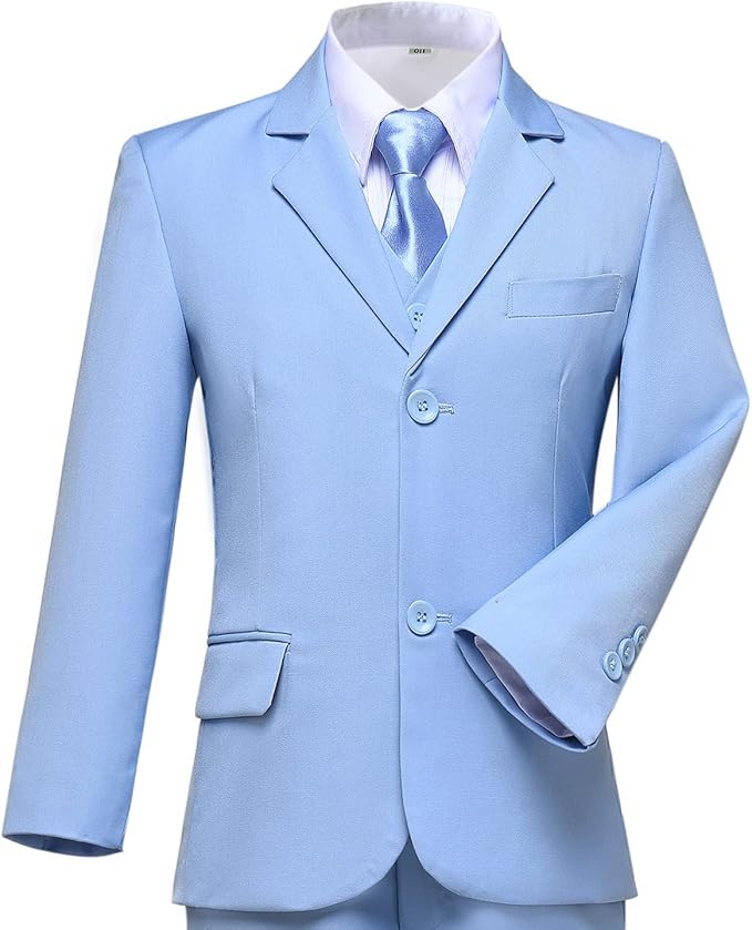 Boys Suit for Kids Tuxedo Suits for Wedding Formal Suit Set Toddler Boy Dress Outfit with Shirt and Tie
