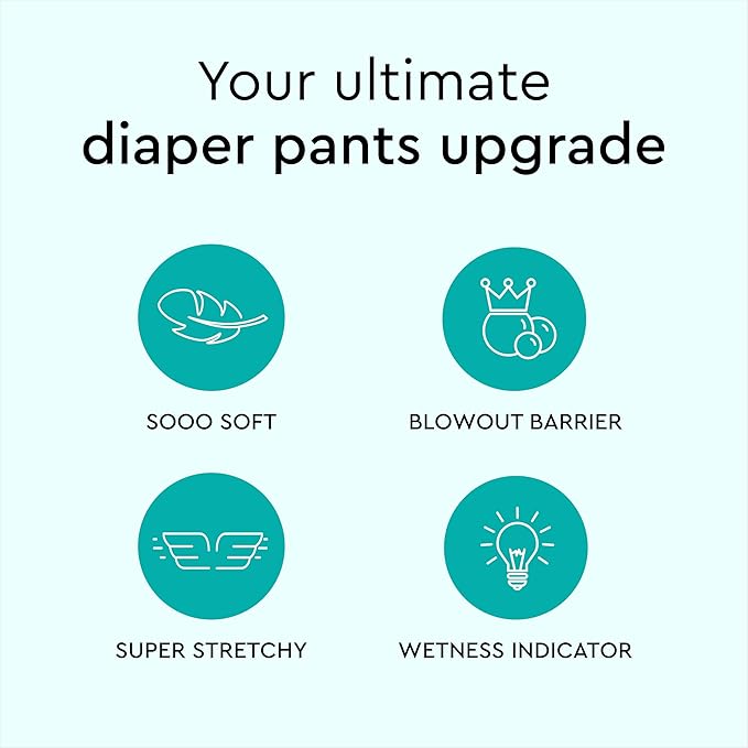 LILLYDOO Diaper Pants Toddlers - Size 4 (20-31 lbs), Half-Monthly Supply (75 Count), Skin-Friendly, Ultrasoft, Chlorine-Free, Snug Fit & Absorbent Pull On Diapers