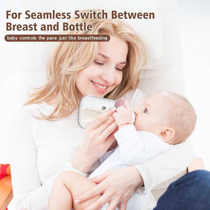 Glass Baby Bottles with Natural Response Nipple Size S - Anti Colic Baby Bottles Wide Neck Slow Flow Baby Bottle (Multicolor, 6oz (Pack of 2))