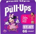 Pull-Ups Girls' Potty Training Pants, Size 5T-6T Training Underwear (46+ lbs), 66 Count