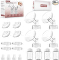 Pump Parts Compatible with Spectra S1/S2/9 Plus Breastpump, 4 Set Replacement Parts for Spectra Include 26mm Flange,Duckbill Valve,Backflow Protector,Tube,Bottle, Not Original Accessories