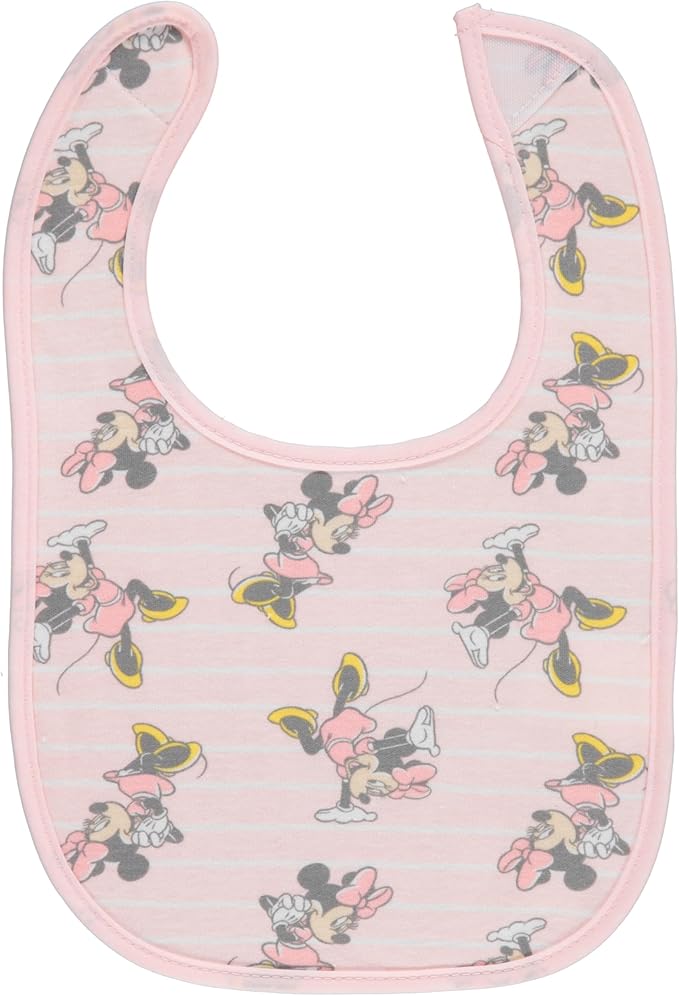 Disney 10-Pack Mickey Mouse Baby Bibs – Ten Soft, Absorbent, and Adjustable Cotton Bibs for Mess Free Meals