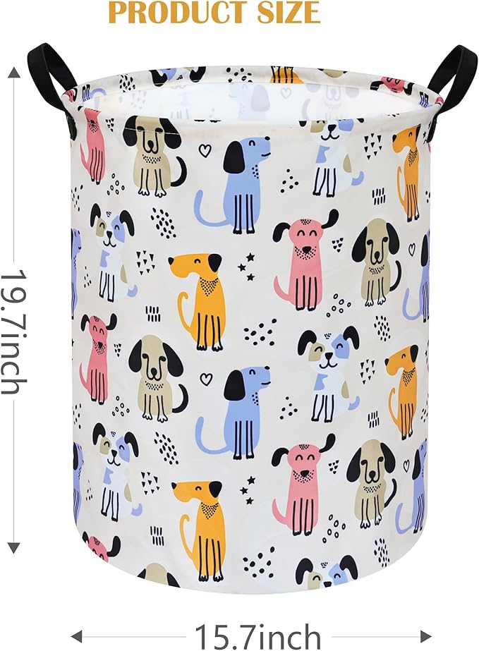 Round Laundry Hamper Storage Basket Laundry Organizer Hamper Storage Bins Clothes and Toys Box Nursery Hamper Gift Basket For Kids with Handles