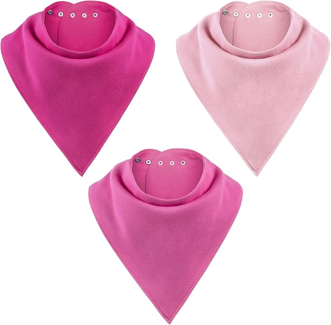 Adult Drool Bib for Special Needs, 3 Pk Soft Absorbent Large Bandana Bibs Set for Kids 4+, Men Women, Teens & Adults