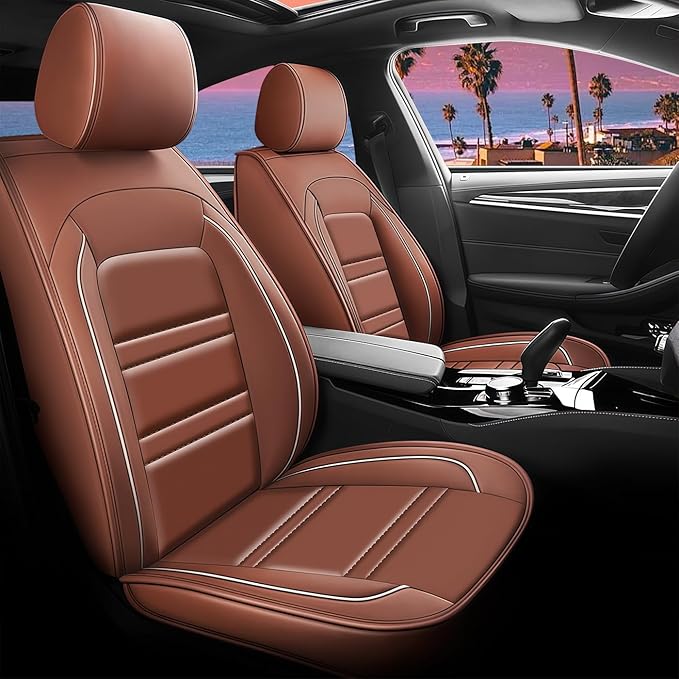 Seat Cover for Chevy trax 2015-2025 | Car Seat Covers Front Seats, Waterproof Seat Protectors, Automotive Front Seat Covers (Front Seat, Coffee)
