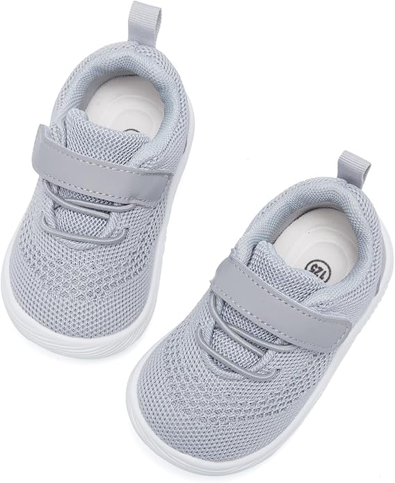 MORENDL Toddler Sneakers Baby Boys & Girls Barefoot Shoes Lightweight Breathable Walking Running Tennis Athletic Sport Shoes