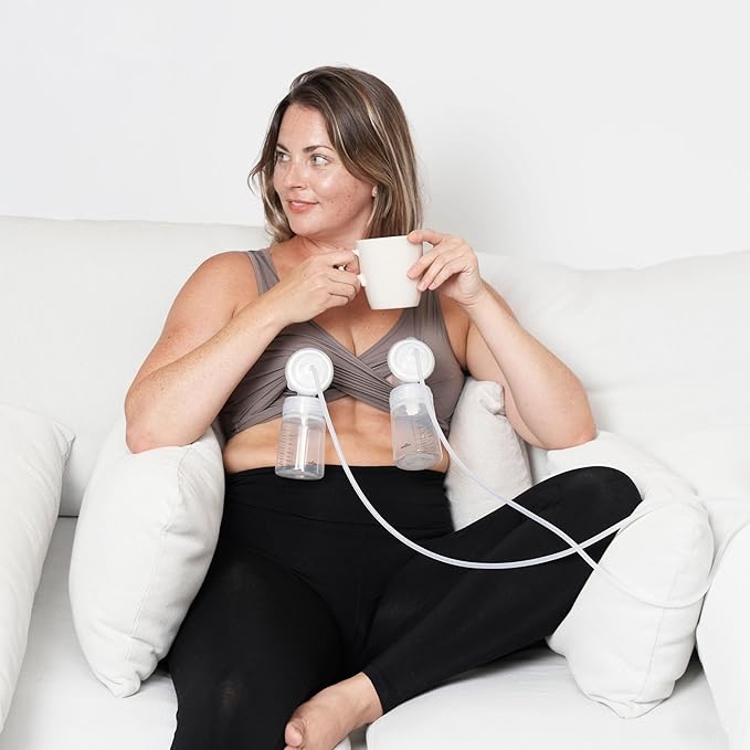 Larken Hands Free Pumping Bra for Breastfeeding | Breast Pump - Maternity Bras for Pregnancy, Pumping & Nursing Bra in One