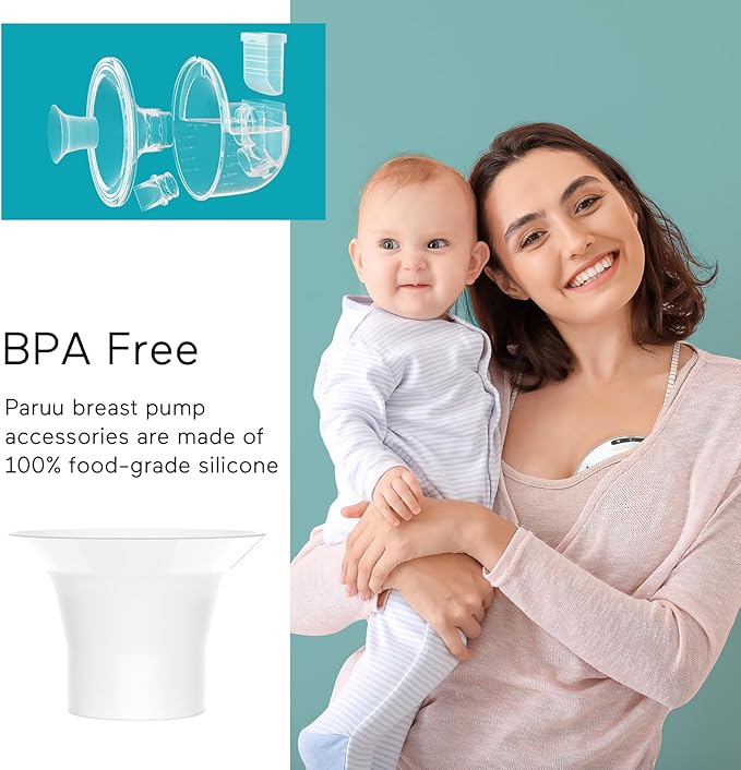 Paruu P10 Flange Insert 24mm, Original Breast Pump Parts, Wearable Breast Pump Replacement Accessories, 2 Pack