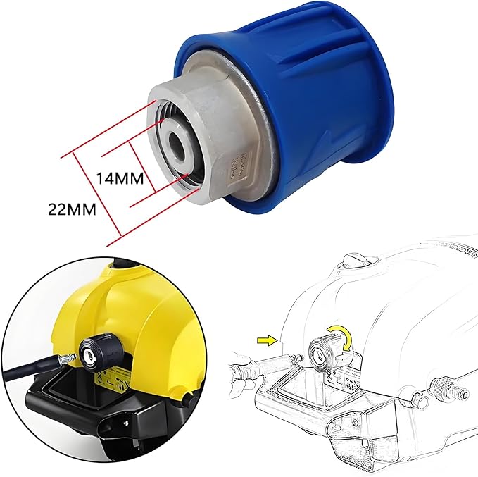 5800PSI/400Bar Ultra Flexible Pressure Washer Hose for Bosch Home Cleaning, 5M-30M High Pressure Extension Tube with Quick-Connect Adapter,(Red/Blue/Yellow/Green/Grey/Orange/Light Blue)(Yellow,64FT)