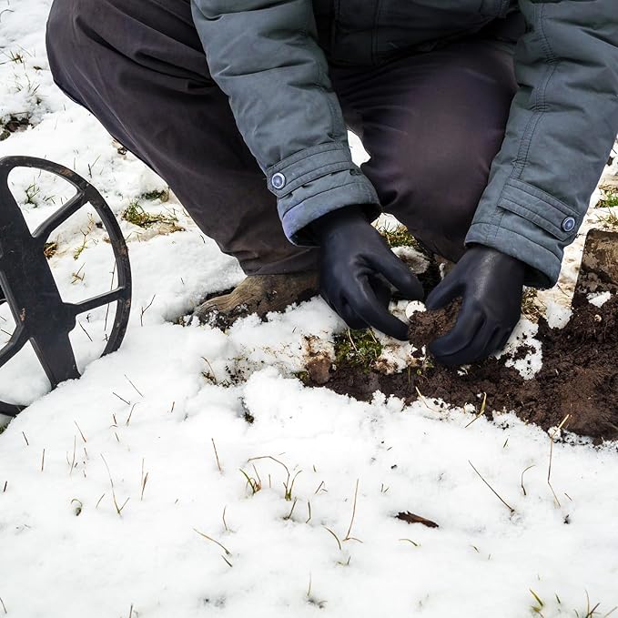 KAYGO Winter Waterproof Work Gloves for Men and Women, 3 Pairs Thermal Insulated Freezer Rubber Coated Gloves,Super Grip,KG160, XL, Black