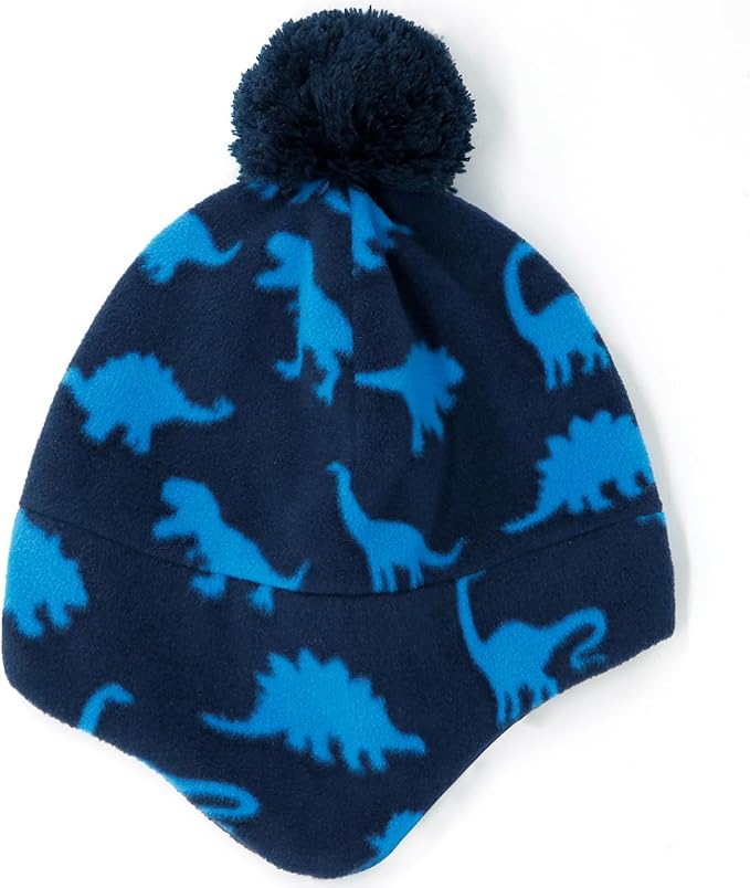 Duoyeree Kids Beanie Hat for Boys Girls Pom-pom Kint Hats Cozy Lining Winter Skull Cap