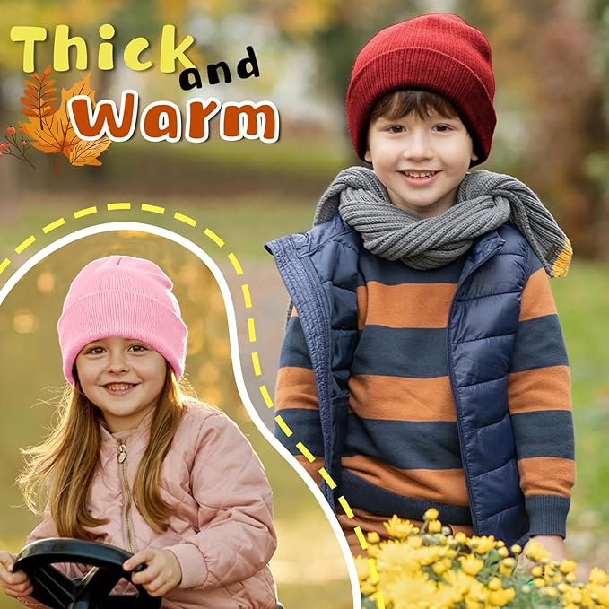 ZOORON Toddler Beanie Baby Boys Girls Beanies Kids Winter Hats Children Knit Warm Caps Soft Ski Hat