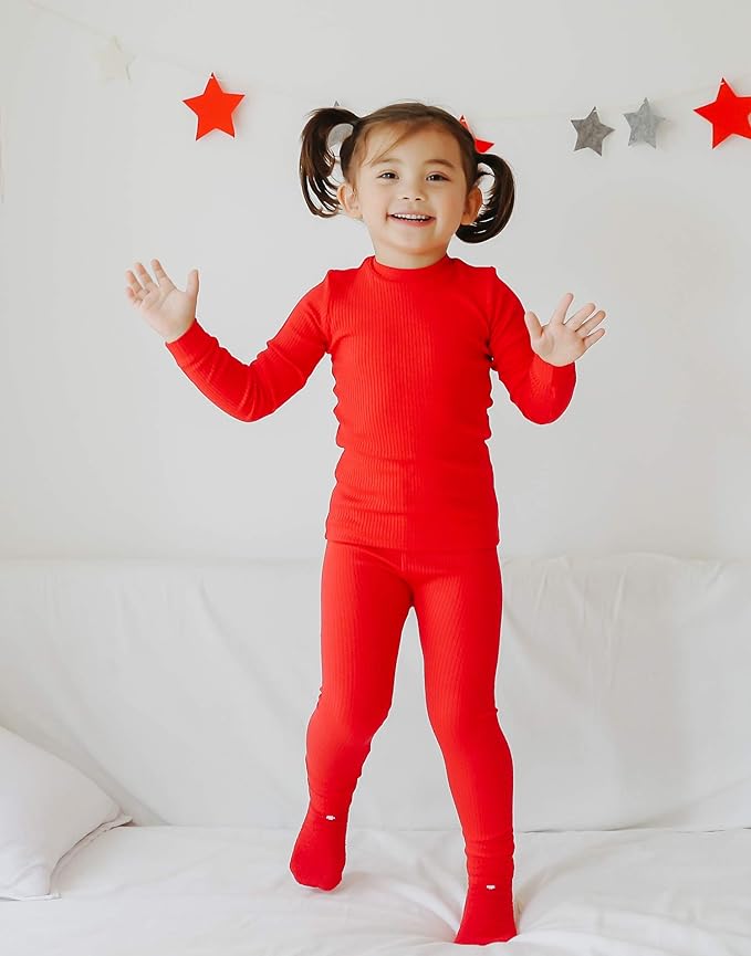 VAENAIT BABY 6M-12Y Infant Kids Toddler Junior Girls Soft Comfy Modal Tencel Shirring Sleepwear Pajamas 2pcs Set
