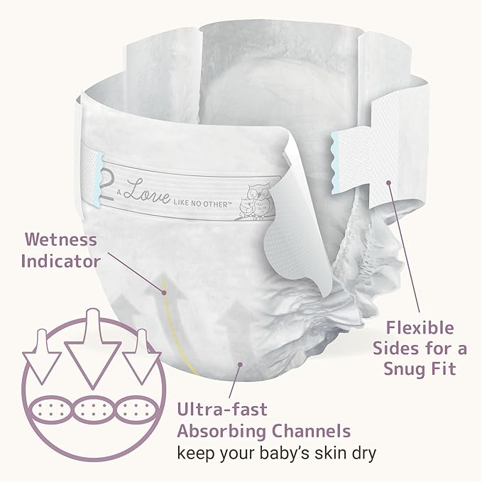 Bambo Nature Hypoallergenic Baby Diapers, Eco-Labelled Sustainable Diapers, Enhanced Leakage Protection, Totally Chlorine-free, Skin Friendly, and Super Absorbent - Size 2 (32 Count)