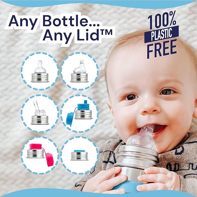 Pura Kiki 11oz/325ml Stainless Steel Sippy Cup Bottle w/Sleeve, Plastic-Free, MadeSafe Certified, Medical-Grade XL Silicone Sipper Spout Fast Flow for Kids, Toddlers, Babies & Infant - Unicorn