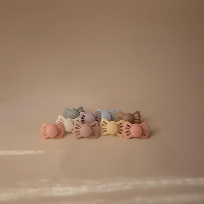 FRIGG Lucky Symmetrical SilkySoft Silicone Baby Pacifier | Made in Denmark | BPA-Free (Sage/Silver Gray, 6-18 Months)