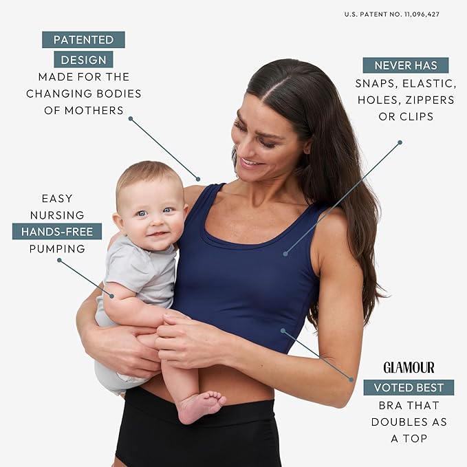 Larken Hands Free Pumping Bra for Breastfeeding | Breast Pump - Maternity Bras for Pregnancy, Pumping & Nursing Bra in One
