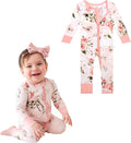 Posh Peanut Convertible Baby Sleepers - Girls Footless Baby Pajamas with 2 Way Zipper for Easy Diaper Changes