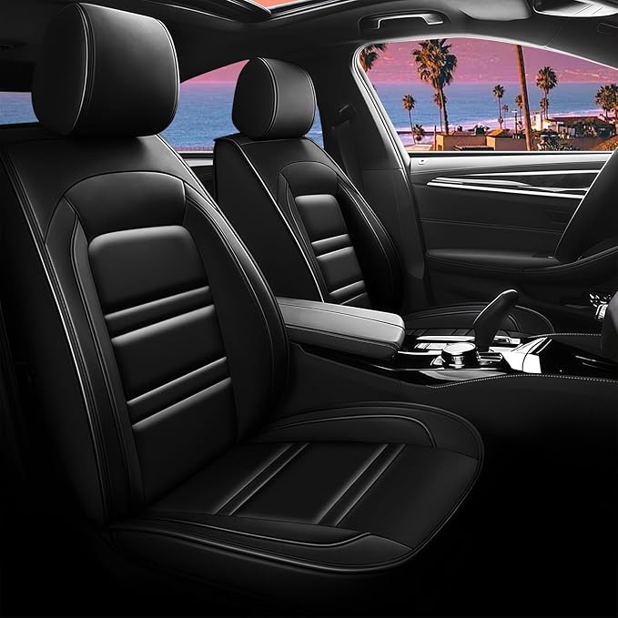 Seat Cover for Audi a3 2006-2025 | Car Seat Covers Front Seats, Waterproof Seat Protectors, Automotive Front Seat Covers (Front Seat, Black)