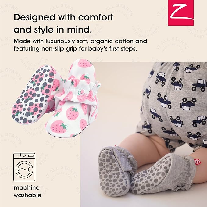 Zutano Organic Baby Booties Newborn Infant, Lost Baby Socks Solution, Unisex, Girl, Boy, 0-3, 3-6, 6-12, 12-18, 18-24 Months