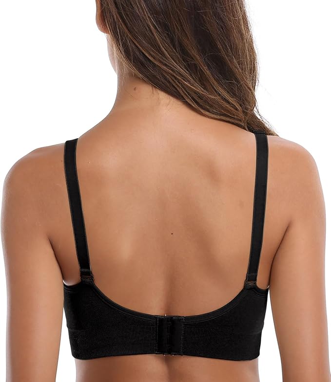 Lataly Womens Seamless Nursing Bra Sleeping Maternity Bralette for Breastfeeding Pack of 3