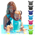 WaterLand Baby Carrier - Innovative Carrier You Can Use Both in Water & Land - Waterproof Infant Chest Holder with Adjustable Straps, Lightweight Toddler Harness for Pool & Beach (Light Blue Sky)