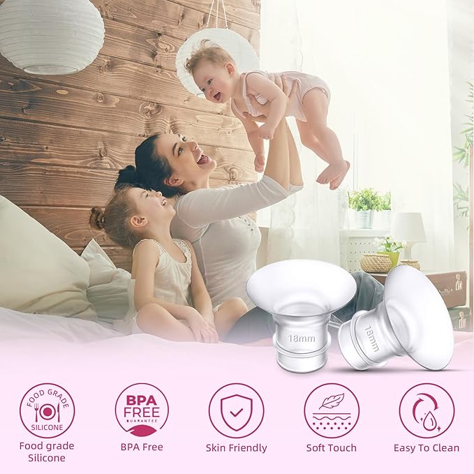 Flange Inserts 22mm for Medela,Spectra 24mm Shields/Flanges,Compatible with Momcozy M9/M5/M6/S12 Pro/S9 Pro Wearable Breast Pump,Reduce 24mm Nipple Tunnel Down to 22mm,4PCS