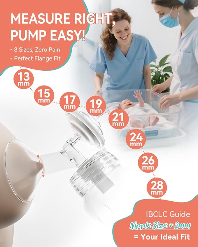 BPA-Free Breast Pump Replacement Parts: 2 Piece 25MM Flange & Valve Kit Compatible with Spectra S1/S2/9 Plus (Not Original Spectra Accessories)