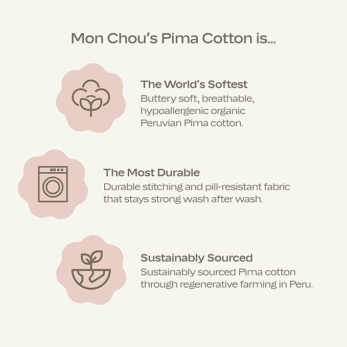 MON CHOU Baby Footie Pajama - Luxuriously Soft Pima Cotton Baby Sleepers - Organic Cotton Pajamas - Premium Newborn Onesie