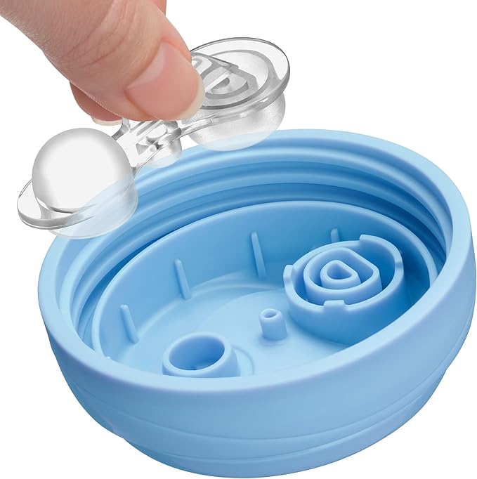 Chicco Sport Spout Trainer with Semi-Firm, Bite-Resistant Spout and Spill-Free Lid 9oz. | Top-Rack Dishwasher Safe | Easy to Hold with Ergonomic Indents | Pale Blue/Teal, 2pk | 9+ months
