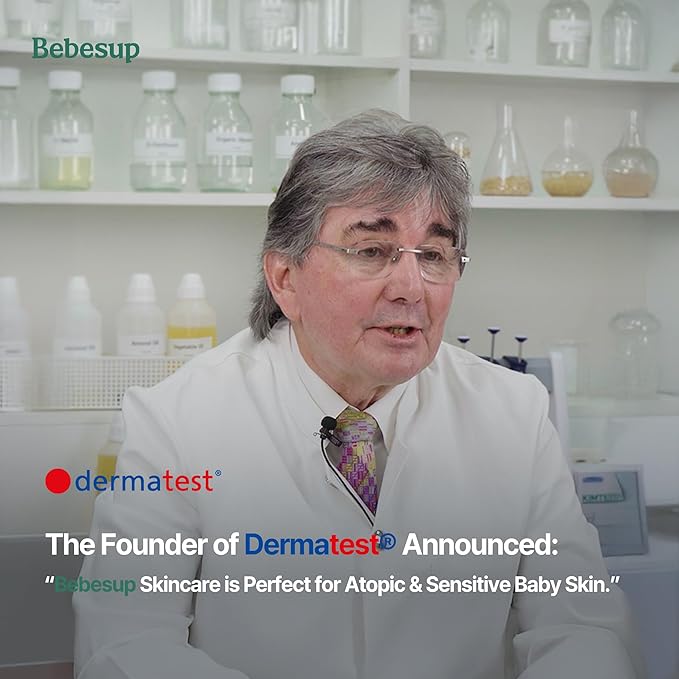 BEBESUP- Head to Toe Wash Baby Shampoo | Korean Skincare for Sensitive & Atopic Skin Organic Rice Cera Biome Hypoallergenic Coconut-Derived Cleanser Head to Toe Use 10.14 fl oz