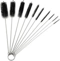 Long Straw Brush, Straw Brush Set 10 Pack, Straw Brush for Tumbler, Sippy Cup, Water Bottle and Hummingbird Feeders.(Black)