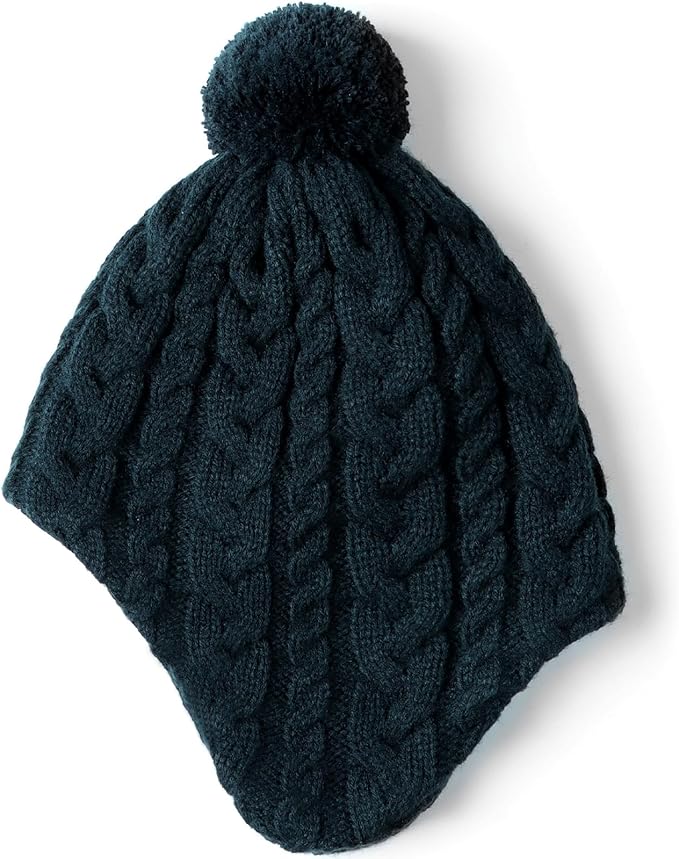 Duoyeree Kids Beanie Hat for Boys Girls Pom-pom Kint Hats Cozy Lining Winter Skull Cap