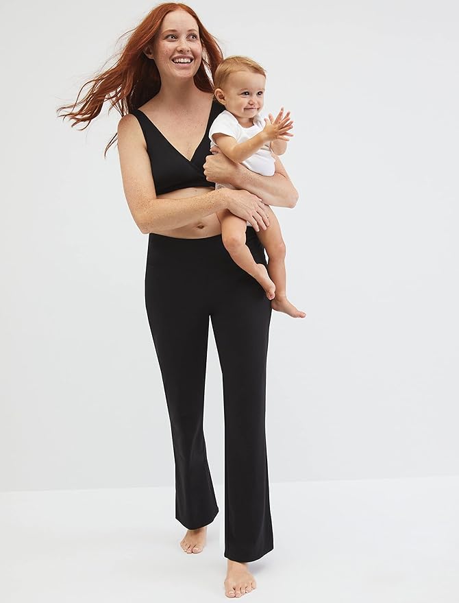 Motherhood Maternity Womens Soft Cotton Spandex Wrap Front Maternity & Nursing Sleep Bralette Bra S-3x