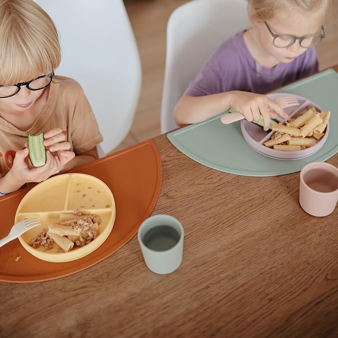 mushie Silicone Suction Plate | BPA-Free Non-Slip Design (Daffodil)