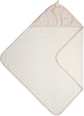 Crane Hooded Towel - 100% Cotton Terry Cloth, Neutral Dot, 30" x 30", Hooded Baby Beach & Bath Towel