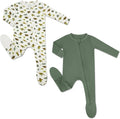 HAPIU Rayon from Bamboo Baby Footed Pajamas, 2 Way Zipper YKK, Footie for Baby Boy Girls, Newborn-24 Months