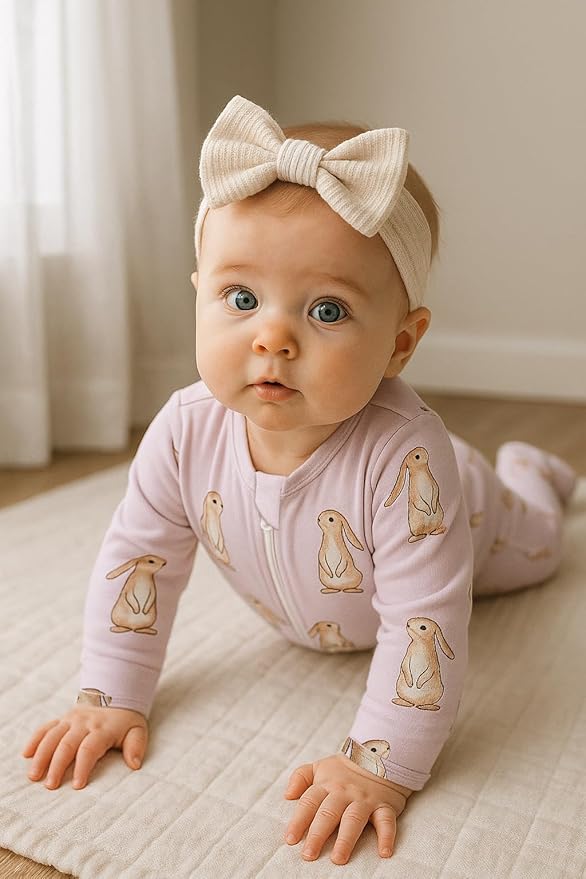 O2 BABY Baby Boys Girls Organic Cotton Zip-Front Sleeper Pajamas, Footed Sleep 'n Play