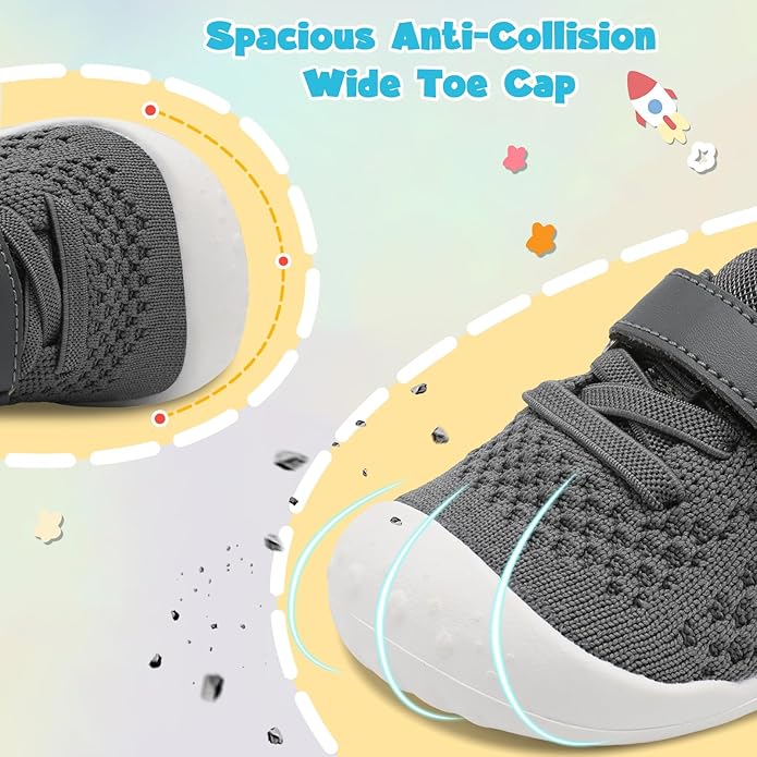 LeIsfIt Baby Shoes Girls Boys First Walking Shoes Infant Sneakers Crib Shoes Lightweight Non-Slip Shoes