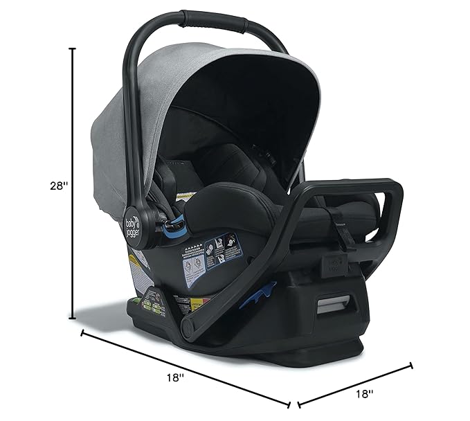 Baby Jogger City Go 2 Infant Car Seat, Pike Exclusive Includes Leatherette Handlebar and Premium Fabrics for a Safe and Comfortable Ride from Day One