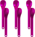 TalkTools Wee Textured Magenta Spoons - Oral Awareness During Feeding | Encourages Lip Closure | Ideal for Therapy | User Friendly Design for Adults and Children | Dishwasher Safe | Food Grade - 6 Pk