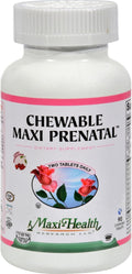 Maxi-Health Chewable Prenatal Vitamin - Over 25 Essential Vitamins and Minerals - Doctor Formulated for Pregnant and Lactating Women - 90 count