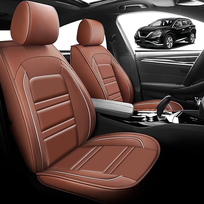 Seat Cover for Nissan Car Murano 2003-2025 | Car Seat Covers Front Seats, Waterproof Seat Protectors, Automotive Front Seat Covers (Front Seat, Coffee)