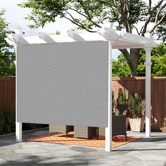 SUNNY GUARD Shade Cloth Custom Size 19x23 FT Sun Shade Screen Fabric Shade Cover Tarp with Grommets for Pergola Backyard Garden, Light Grey(We Customized)