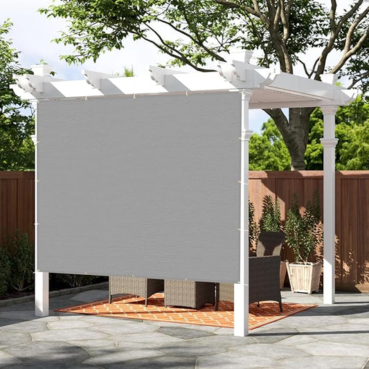 SUNNY GUARD Shade Cloth Custom Size 19x23 FT Sun Shade Screen Fabric Shade Cover Tarp with Grommets for Pergola Backyard Garden, Light Grey(We Customized)