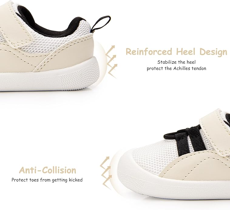 Wide Toddler Shoes Boys Girls Zero Drop Barefoot Infant First Walking Shoes Mesh Breathable Lightweight Soft Nonslip Baby Sneakers