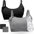 Momcozy Pumping Bra, Pumping Bra Hands Free All Day Wear Pumping & Nursing Bra in One Holding Breast Pump for Spectra, Medela