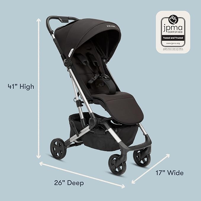 Colugo Compact Stroller - One Hand Fold Lightweight, Travel, Toddler, Airplane, Foldable Stroller with Rain Cover, Backpack and Cup Holder (Olive)